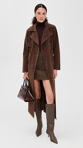 Winter collection New fashion Notched lapel Woman's Fashionable Trench coat