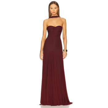 Open back Halter neckline Sexy Exquisite Delicate Sleeveless Woman's Party Dress