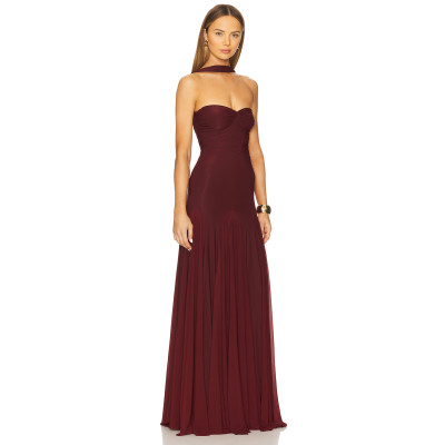 Open back Halter neckline Sexy Exquisite Delicate Sleeveless Woman's Party Dress