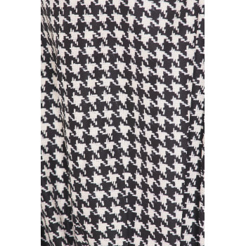 V neckline Casual Relaxed Lightweight Flowy High waist Check pattern Woman's Shirt Dress