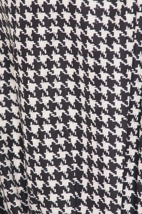 V neckline Casual Relaxed Lightweight Flowy High waist Check pattern Woman's Shirt Dress