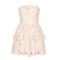 Strapless Delicate Ruffled Feminine Floral Enchanting Playful Woman's Off-shoulder Dress