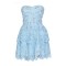 Strapless Delicate Ruffled Feminine Floral Enchanting Playful Woman's Off-shoulder Dress