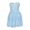 Strapless Delicate Ruffled Feminine Floral Enchanting Playful Woman's Off-shoulder Dress