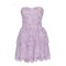Strapless Delicate Ruffled Feminine Floral Enchanting Playful Woman's Off-shoulder Dress