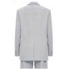 Formal Notched lapel V neckline Modern Oversized Back vent Woman's Blazer