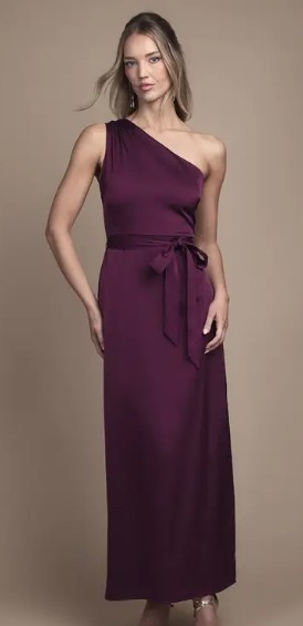 One shoulder Sleeveless Fashionable Side split Fashionable Woman's Maxi Dress