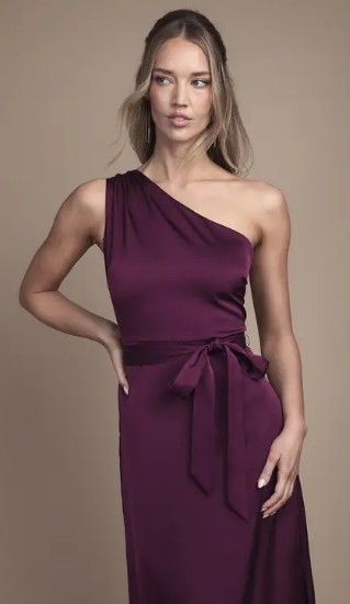 One shoulder Sleeveless Fashionable Side split Fashionable Woman's Maxi Dress