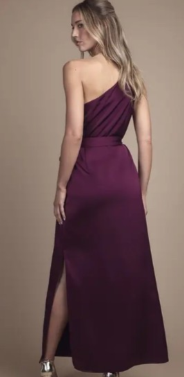 One shoulder Sleeveless Fashionable Side split Fashionable Woman's Maxi Dress