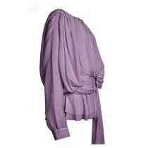 Lightweight Flowy Tie waist Romantic Airy Delicate Drapey Sheer Woman's Mini Dress