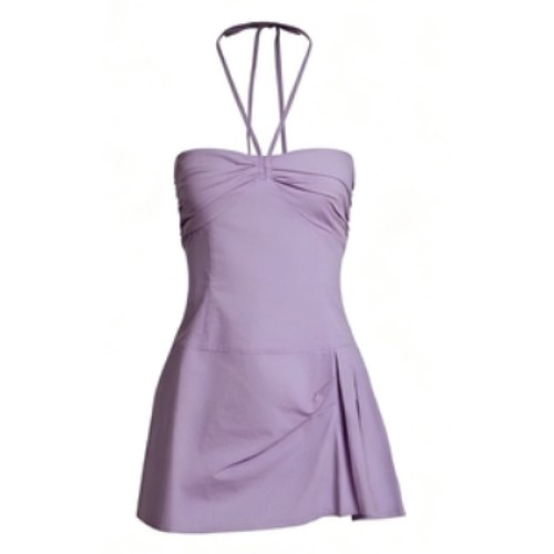 Strapless Asymmetrical ruffle Charming Modern Style Sexy Chic Woman's Mini Dress