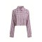 Checkered Casual Minimalist Relaxed Elegance Flowy Sleek Versatile Woman's Blouses