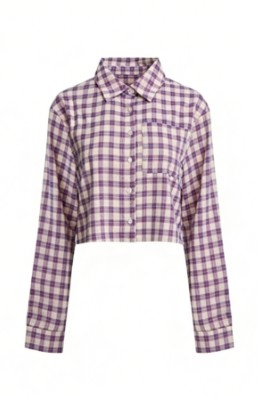 Checkered Casual Minimalist Relaxed Elegance Flowy Sleek Versatile Woman's Blouses