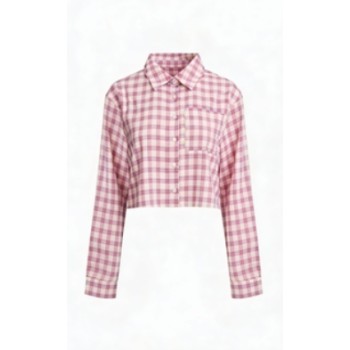 Checkered Casual Minimalist Relaxed Elegance Flowy Sleek Versatile Woman's Blouses