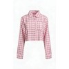 Checkered Casual Minimalist Relaxed Elegance Flowy Sleek Versatile Woman's Blouses