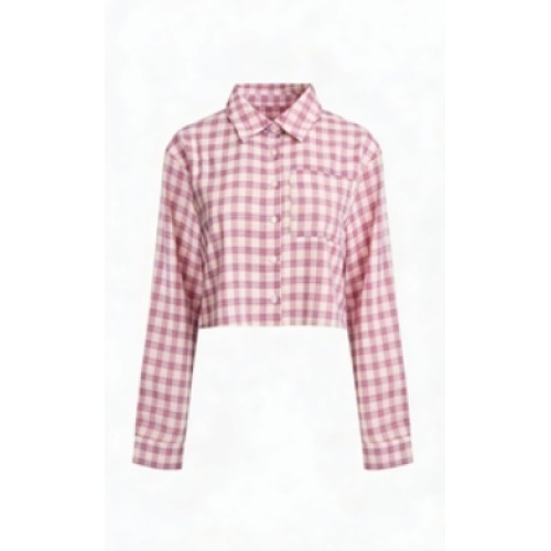 Checkered Casual Minimalist Relaxed Elegance Flowy Sleek Versatile Woman's Blouses