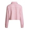 Checkered Casual Minimalist Relaxed Elegance Flowy Sleek Versatile Woman's Blouses