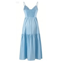 Camisole Lightweight Airy Elegant Romantic Smooth Feminine Woman's Midi Dress