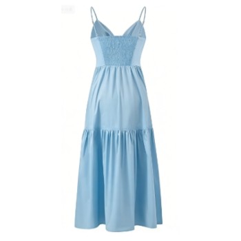 Camisole Lightweight Airy Elegant Romantic Smooth Feminine Woman's Midi Dress