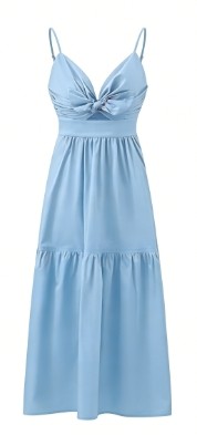 Camisole Lightweight Airy Elegant Romantic Smooth Feminine Woman's Midi Dress