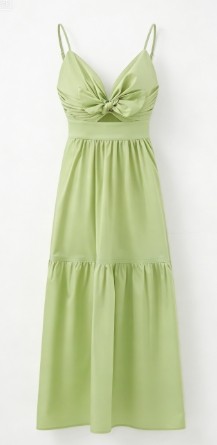 Camisole Lightweight Airy Elegant Romantic Smooth Feminine Woman's Midi Dress