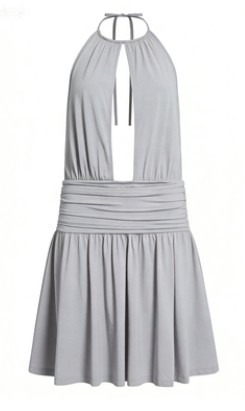 Halter neckline Open back Casual Elegance Hot sale Fashionable Woman's Midi Dress