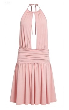 Halter neckline Open back Casual Elegance Hot sale Fashionable Woman's Midi Dress