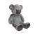 Custom Dark Grey Plush Bear  |   Soft furry gray plush bear
