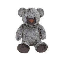 Custom Dark Grey Plush Bear  |   Soft furry gray plush bear