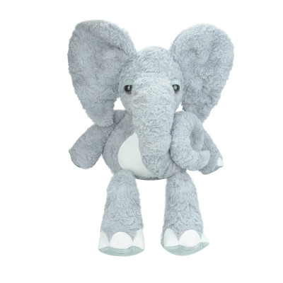 Customized gray elephant plush toy | There are multiple materials to choose from