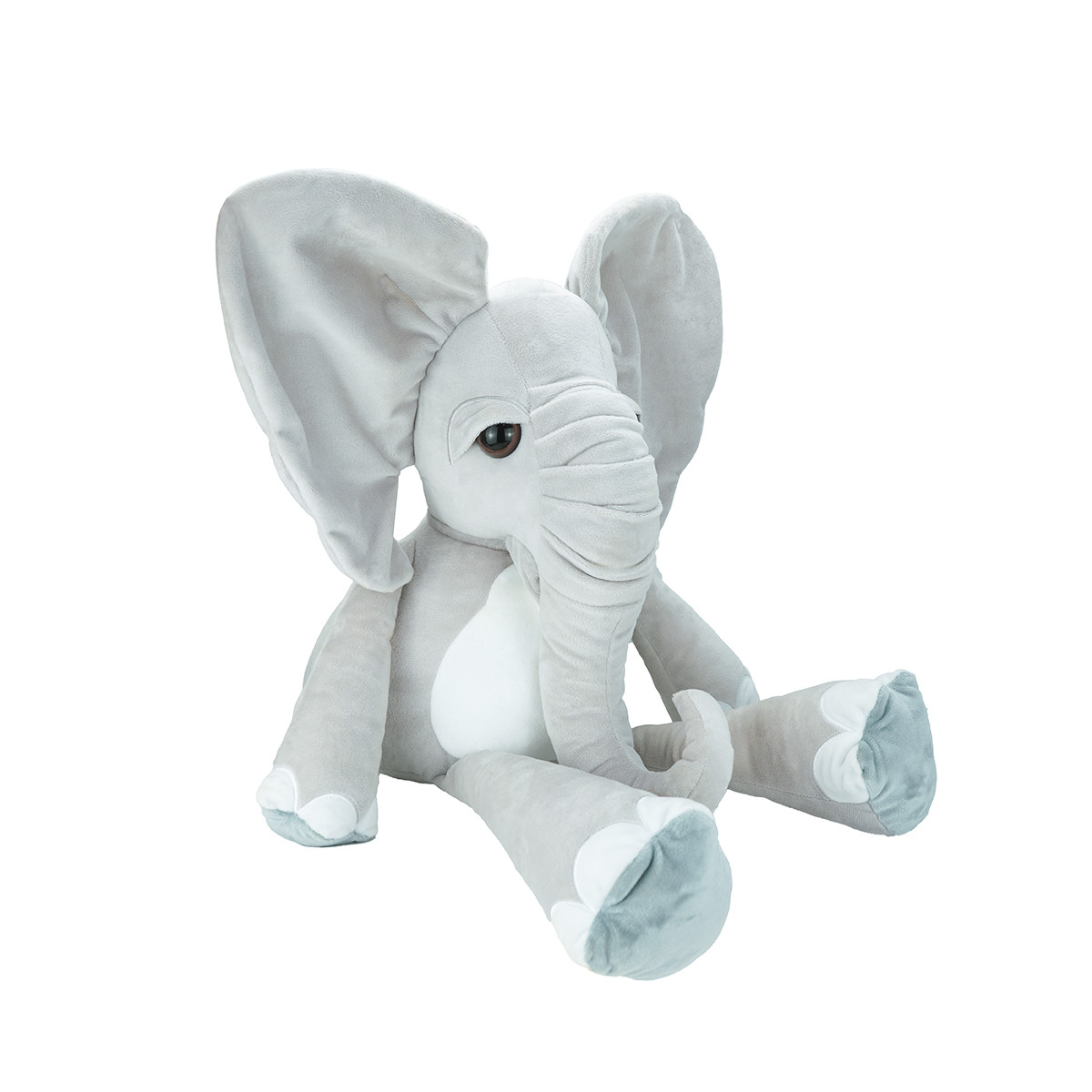 Grey Fluffy Elephant Plush Toy Introduction