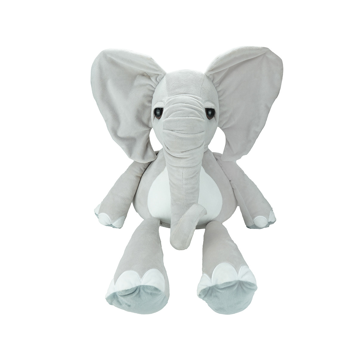 Grey Fluffy Elephant Plush Toy Introduction