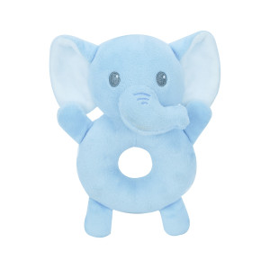 Custom Elephant Ring Rattle | Custom Plush Ring Rattle for Newborns | Rastle of Hand Shaking