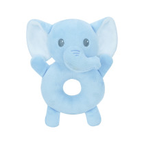 customized baby plush elephant hand bell toy
