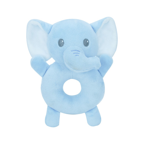 Custom Elephant Ring Rattle | Custom Plush Ring Rattle for Newborns | Rastle of Hand Shaking