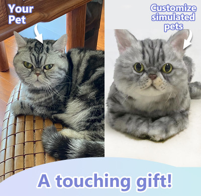 Exclusive custom simulation plush cat | Simulation plush customization service