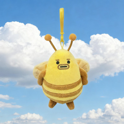 Yellow bee plush pendant | Cute backpack key pendant