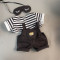 Plush toy clothing  |  Custom-made hamburger overalls