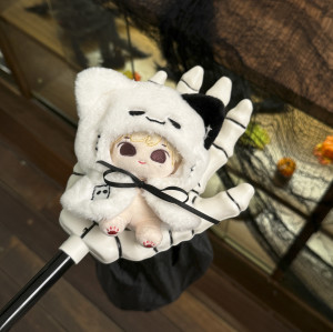 Plush doll Halloween costume  |   ghost cat Halloween cape