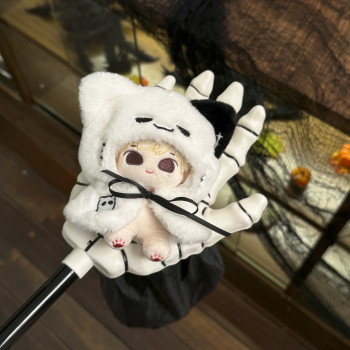 Plush doll Halloween costume  |   ghost cat Halloween cape