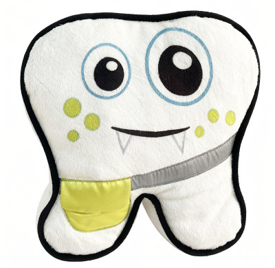 Tooth-shaped throw pillow | Customizable in various shapes