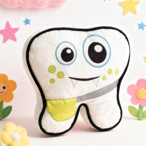 Tooth-shaped throw pillow | Customizable in various shapes