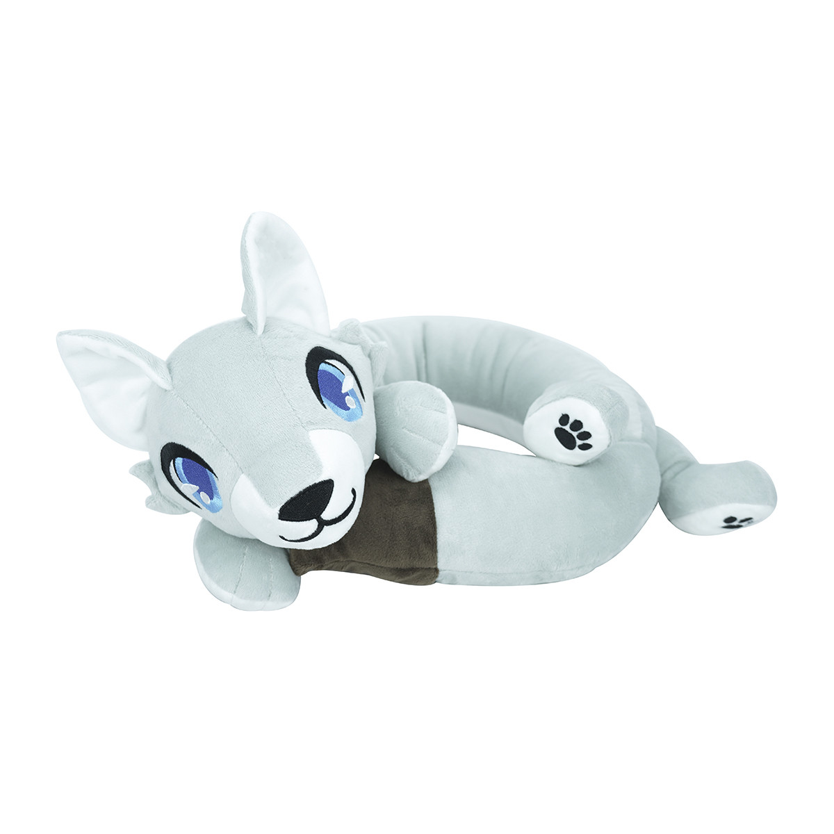 Wolf dog plush U-shaped neck pillow