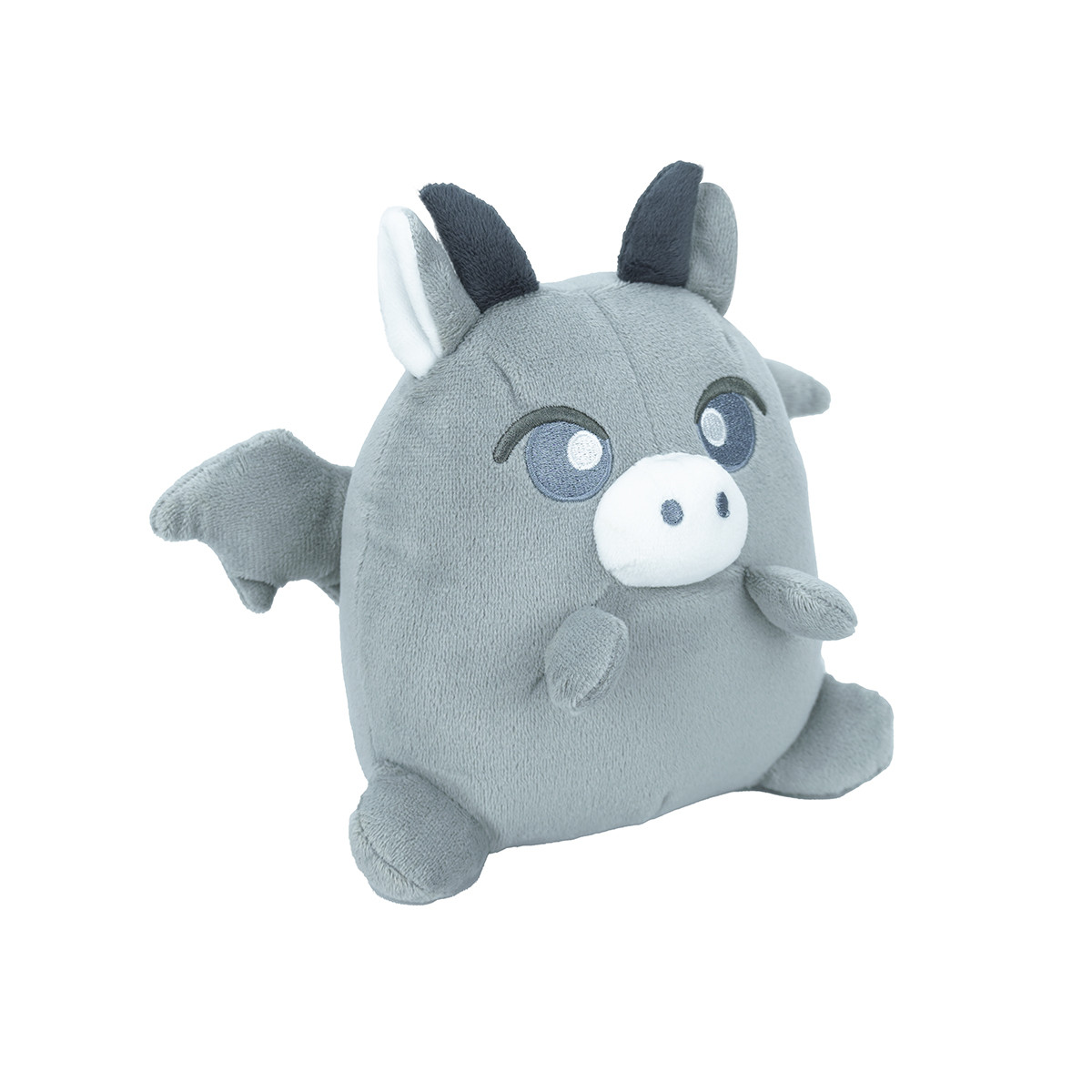 Grey one-horned pig plush toy