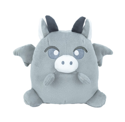 Grey one-horned pig plush toy | Supports custom plush animals