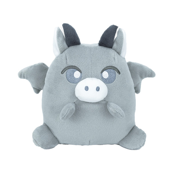 Grey one-horned pig plush toy | Supports custom plush animals