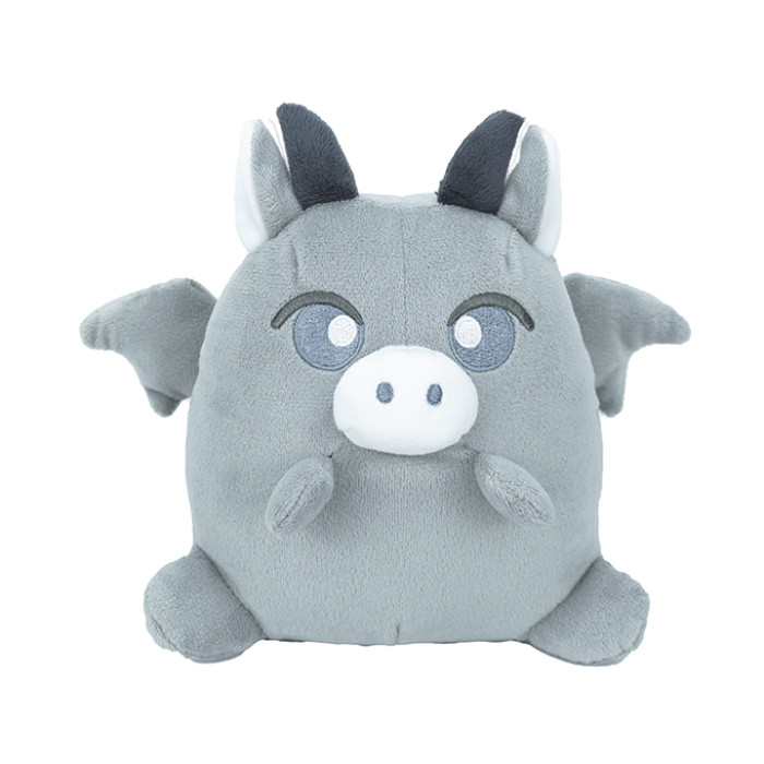 Grey one-horned pig plush toy | Supports custom plush animals