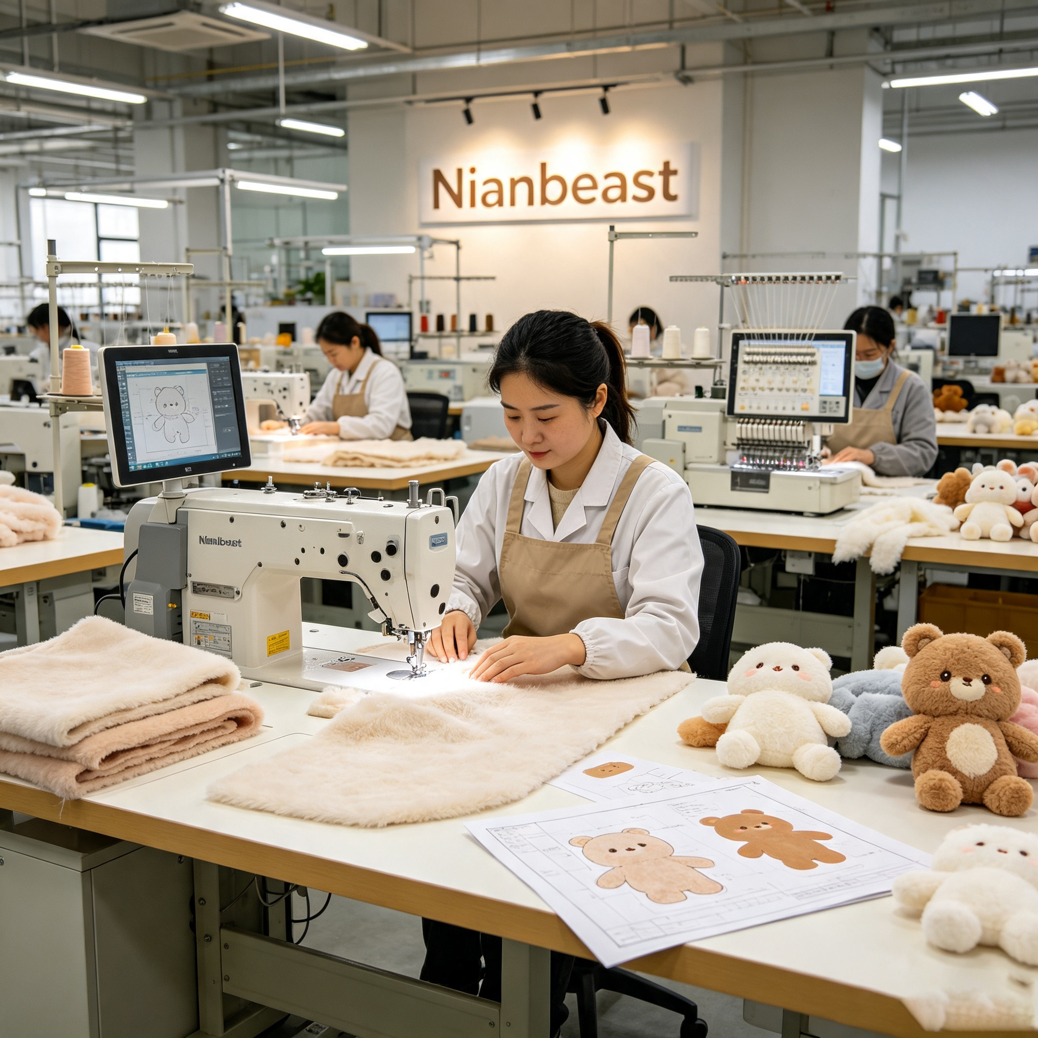 Custom plush toy production