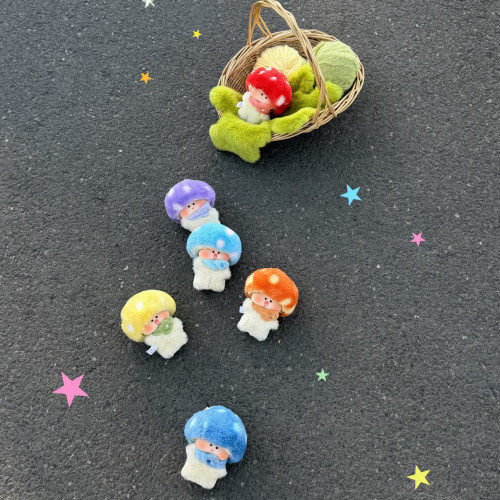 Tutu World Sowii Mushroom Plush Keychain Blind Box | Soft Vinyl Plush Doll | Collectible Mystery Toy