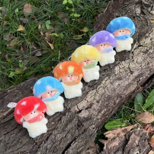 Tutu World Sowii Mushroom Plush Keychain Blind Box | Soft Vinyl Plush Doll | Collectible Mystery Toy